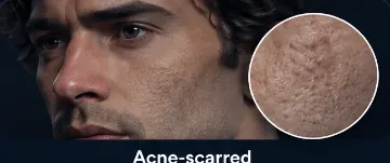 Acne-scarred